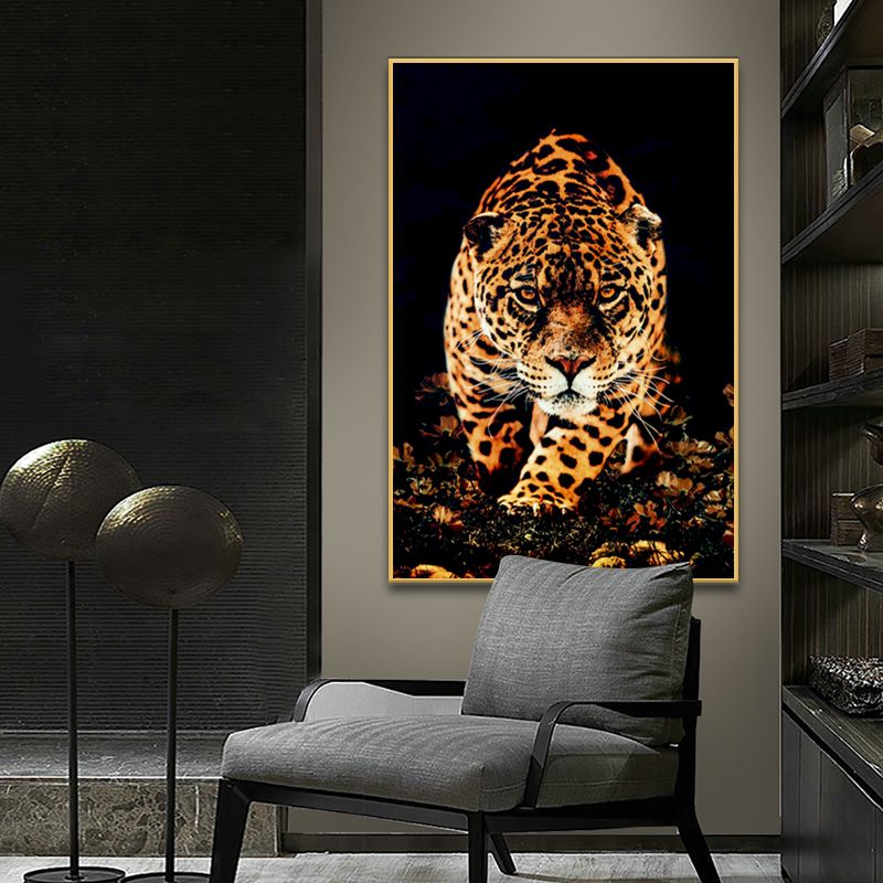 Walking Leopard Posters Prints Wild Animal Canvas Painting Wall Art for Living Room Decor Home Decoration