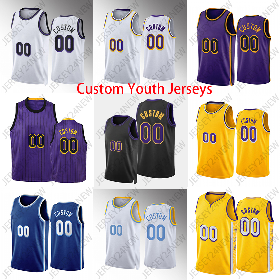 Youth jerseys Custom LeBron 6 James Basketball Jersey 3 Daldon Knecht 9 James Jr 8 Anthony 3 Davis Austin Reaves Angelo Russell Jarred Vanderbilt Schroder 24 Anthony