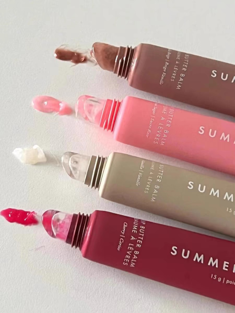 Butter Balm 15G Liquid Lipstick Moisturizes Smooth Makeup Lips Glaze Lip Gloss Oil Jelly Pink Sugar Vanilla Beige 0.5Oz SF Lipcare Cosmetics