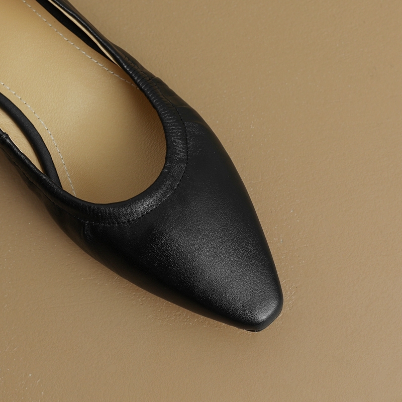 Women's New Spring And Autumn Square Head Genuine Leather Cowhide Comfortable Low Heel Elastic Large Oxford Single Shoes