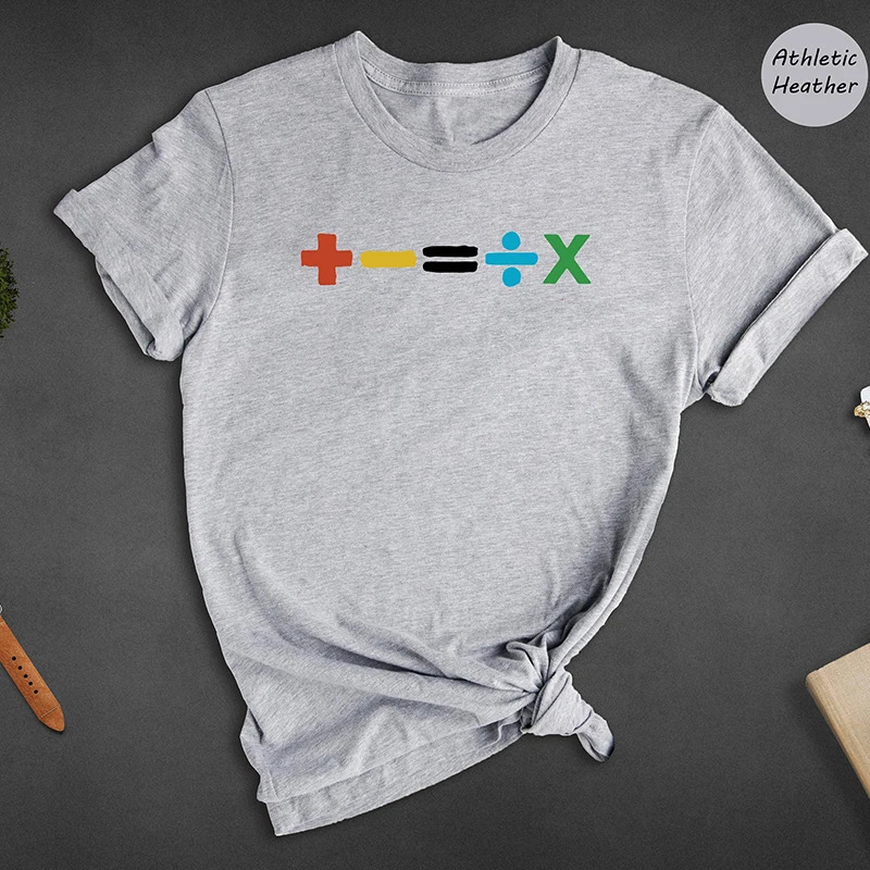 Mathematics Music Tour T Shirt Women Ed Sheeran Albums Fans Gift Tee Tops Casual Summer 100% Cotton T-shirt Trendy Fashion Tops 240701