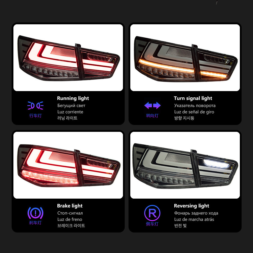 Car Taillight for Kia Forte 2009-2014 cerato LED Signal Tail Lights Assembly DRL Rear Reverse Brake Light Accessories