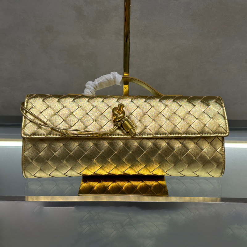 designer long clutBags knot top handle evening bag woven vintage purse Intrecciato leather cross body wallet women handbags party wedding summer 7A