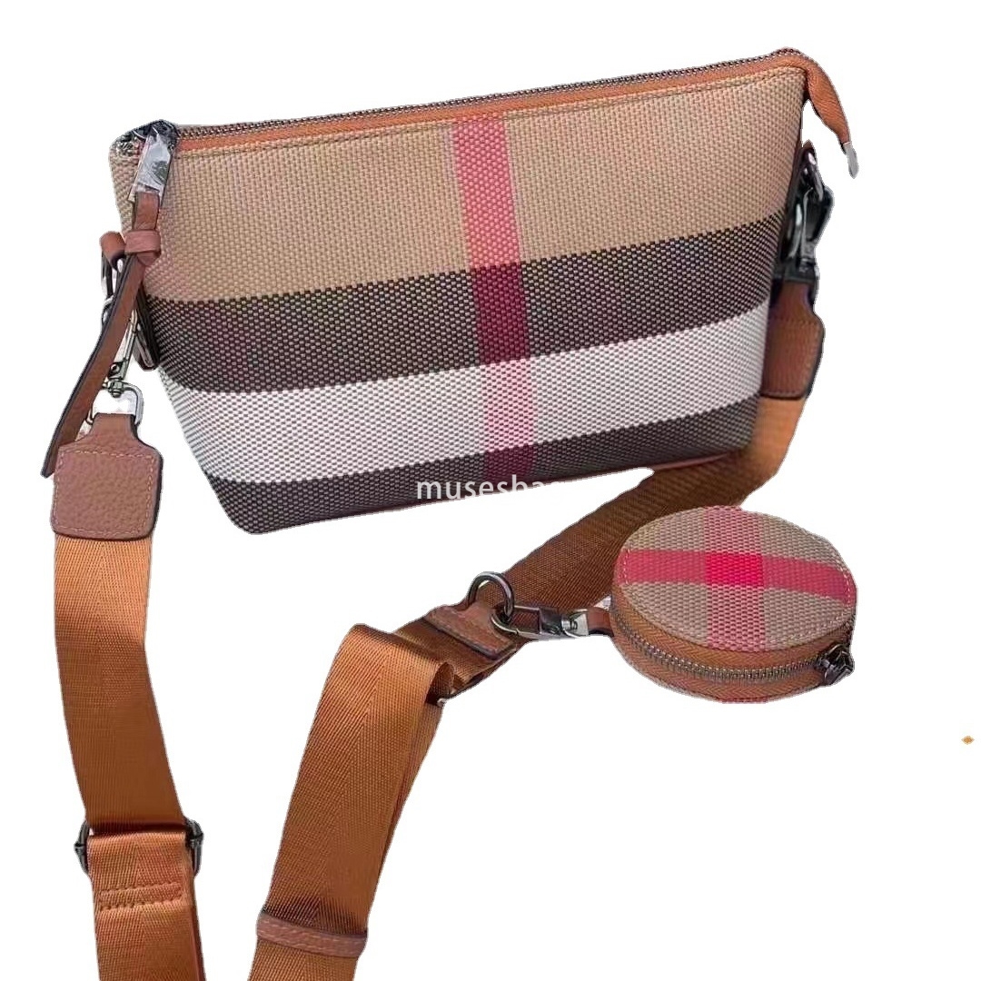 European American retro niche design fashionable crossbody women new high-end plaid chest versatile and personalized shoulder bags c357 4