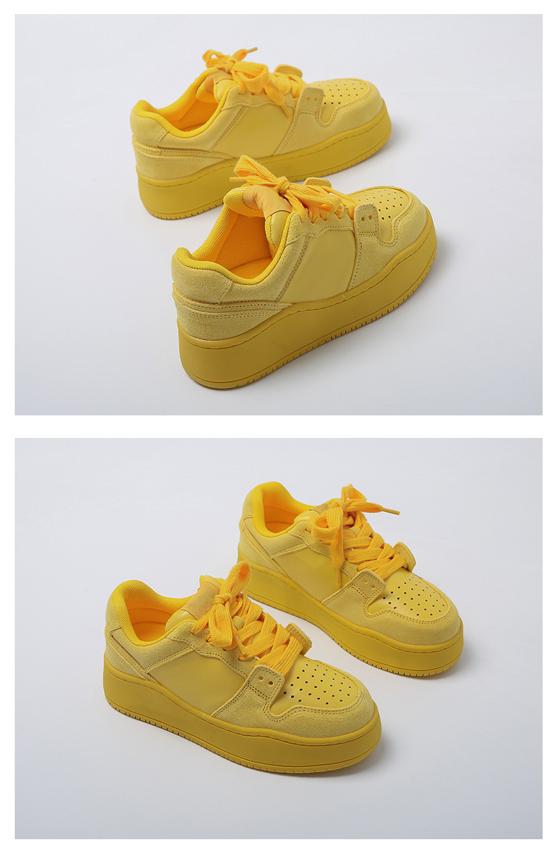 Soled Ddmysports Thick Board For Women S Summer New Bread With Increased Height Yellow Dad Shoes Casual Sports Outdoor Shoes ummer hoes ports hoes