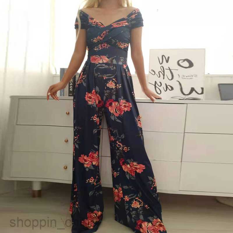 Women's Two Piece Sets Pants Summer Women's Fashion, Elegance, Trendy Commuter Print Wide Leg jumpsuit
