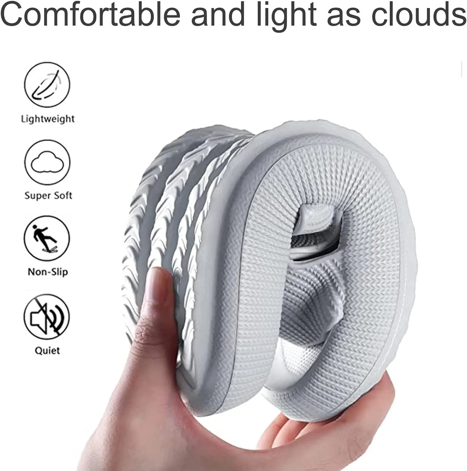 Sliders Cloud Slippers Women MenNon-Slip Mens Womens Slippers Cloud Sliders Soft Flip Flops with Thick Sole for Shower Bathroom 240701