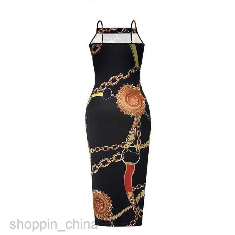 Basic Casual Dresses for Woman Women's black style polo neck drawstring sexy split print dress with contrasting color strapless suspender dress, 
