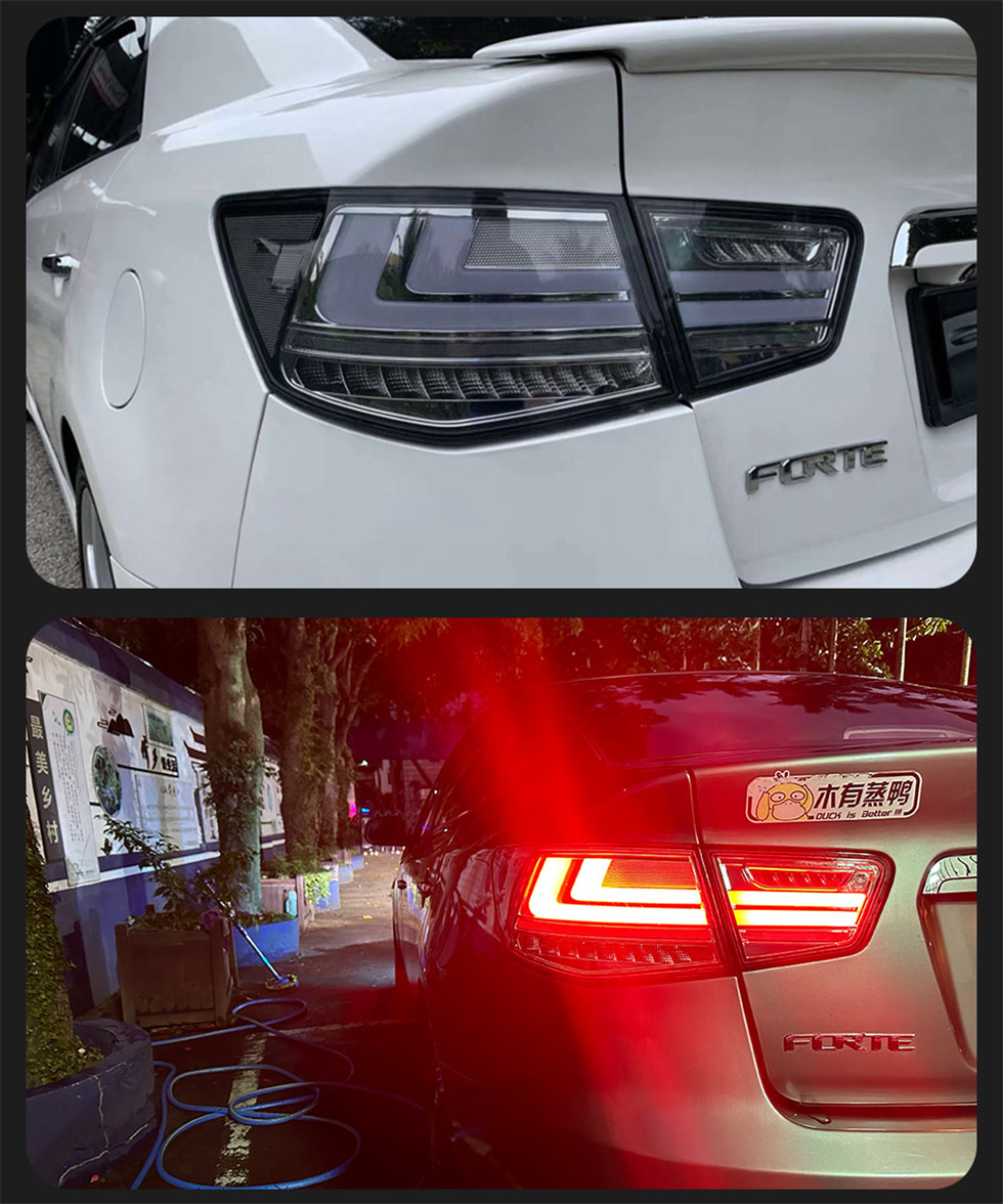 Car Taillight for Kia Forte 2009-2014 cerato LED Signal Tail Lights Assembly DRL Rear Reverse Brake Light Accessories