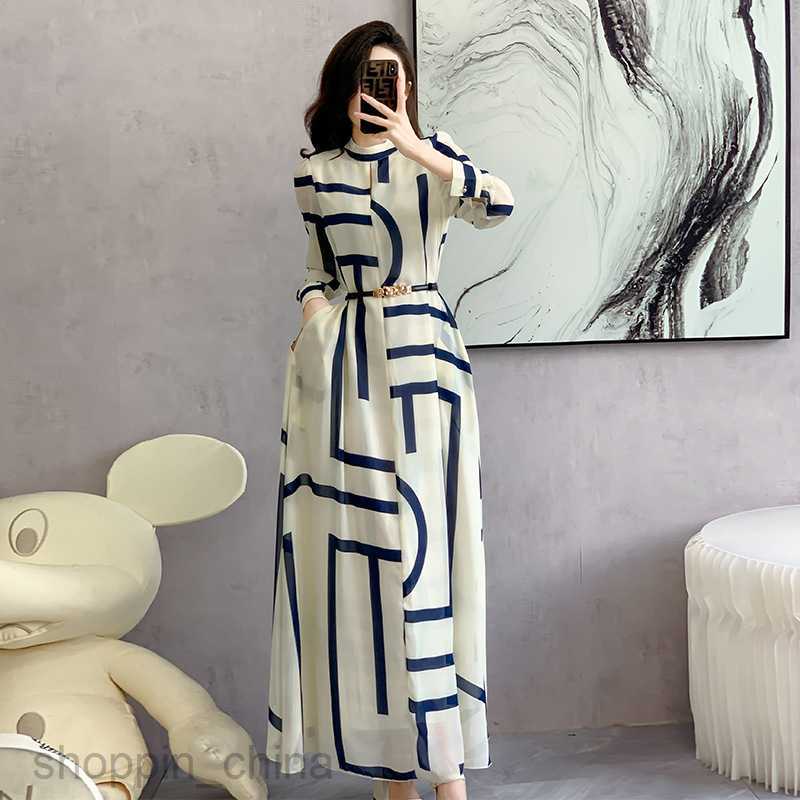 Basic Casual Dresses Women Women's Elegant and High end New Spring/Summer Super Long Style Temperament Long Dress