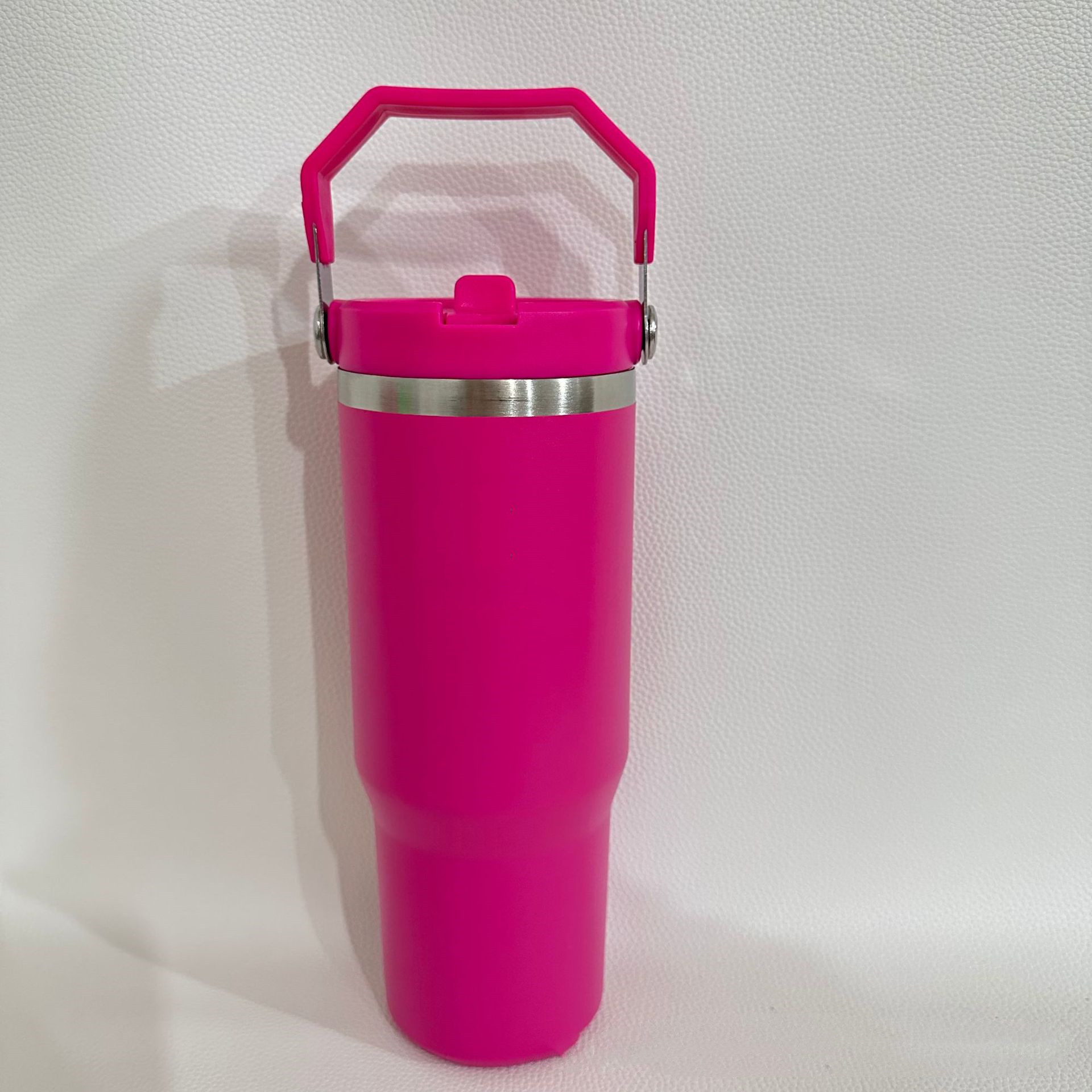 Water Bottles 30oz Cups Heat Preservation Neon Pink Red Stainless Steel Tumblers Large Capacity Travel Car Mugs Reusable Leakproof Flip Cup e6