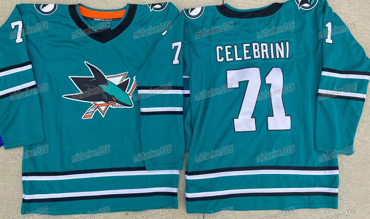 71 MACKLIN CELEBRINI Sharks Alternate 2024-25 Black Jersey Logan Couture Mikael Granlund Tomas Hertl William Eklund Justin Bailey Kevin Labanc Ferraro Marc-Edouard