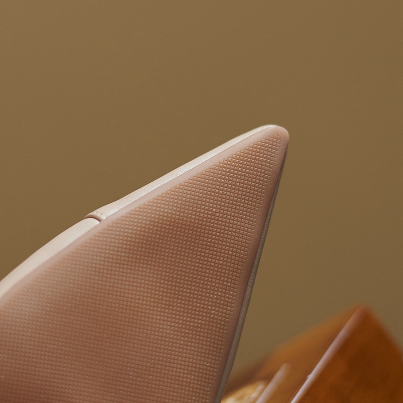 Women's New Spring/Summer Pointed Pearl Genuine Leather Cowhide Cross High Heel Baotou Muller Slippers