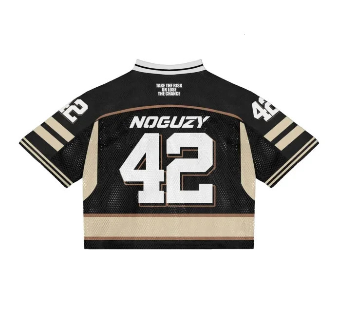 High street trendy sportswear series olive letter striped short-sleeved T-shirt Gothic retro y2k Harajuku versatile couple tops 240626