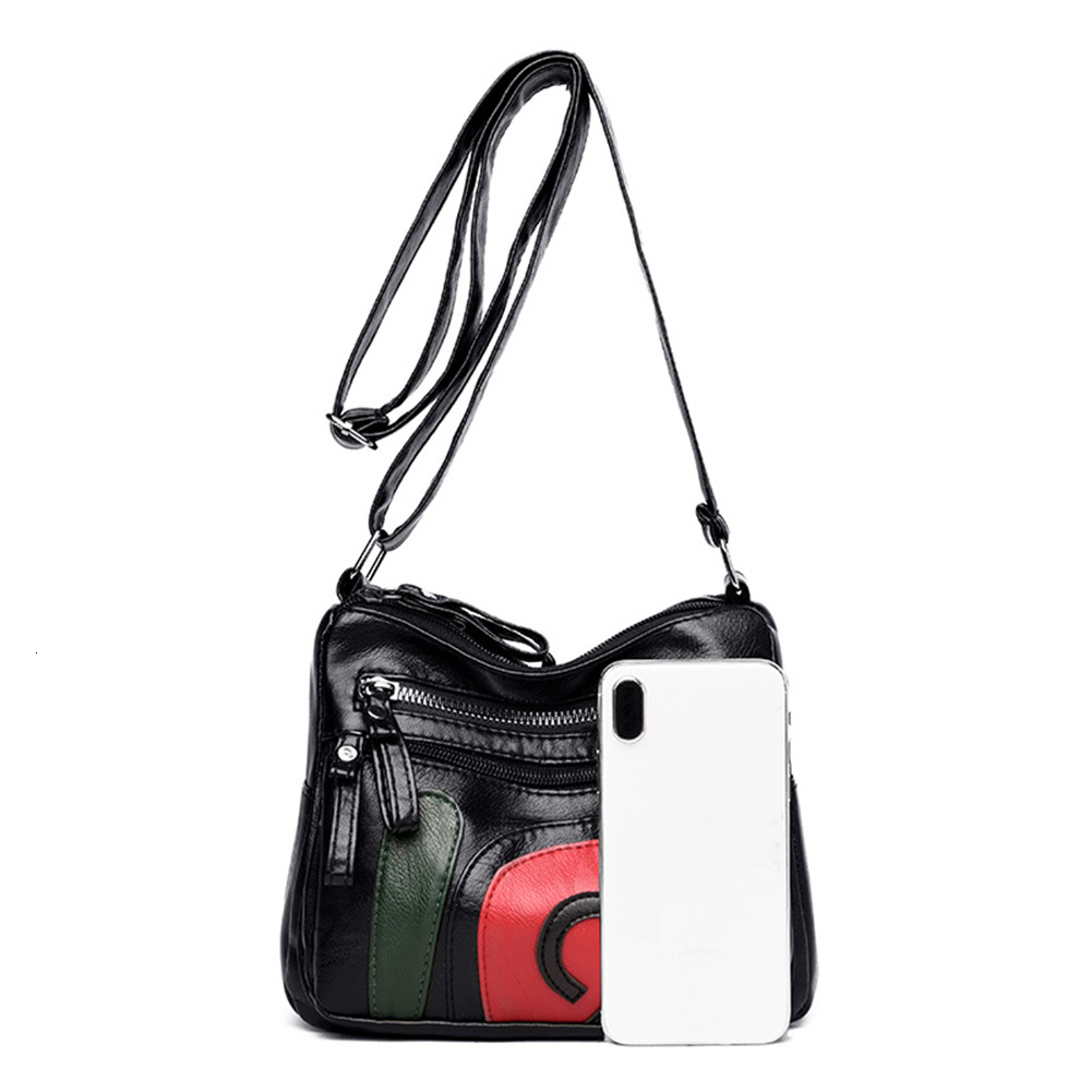 Single shoulder bag for women in , new soft fashion versatile multi-layer crossbody washed leather business bag, wallet collection zhanyishengli