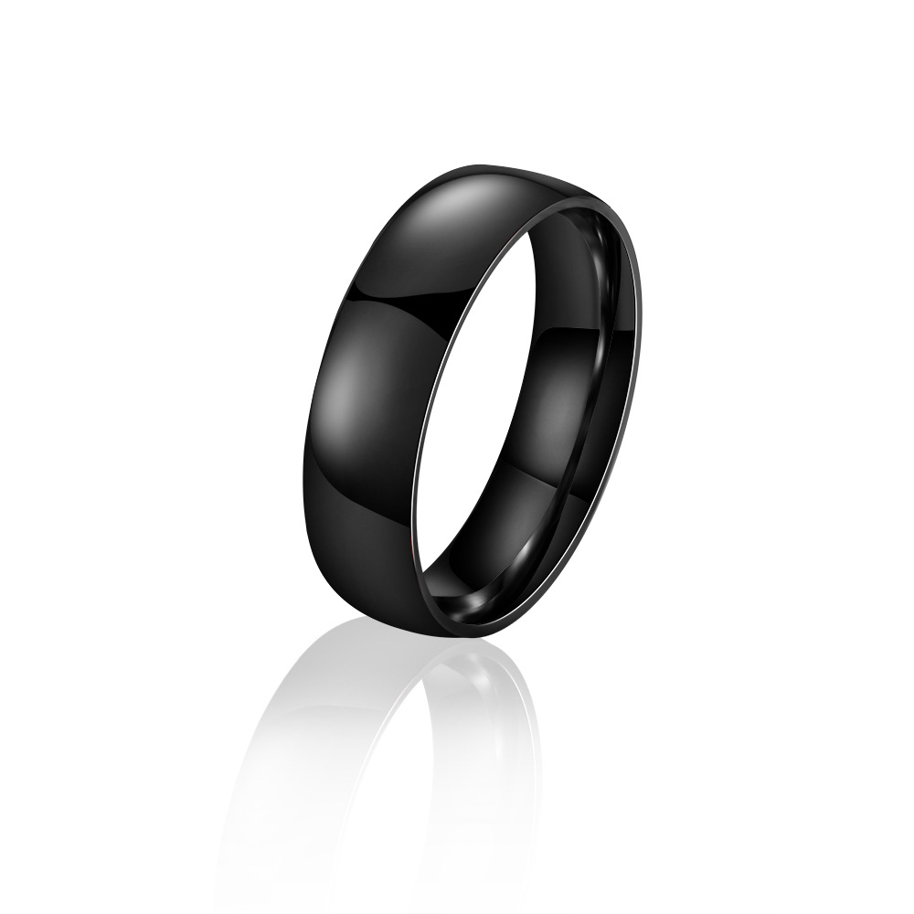 Titanium Steel Ring for Men Women Polished 18K Soild Gold Silver Plated Stainless Steel Wedding Band Rings Hip Hop Jewelry Letter Laser Marking Rings 