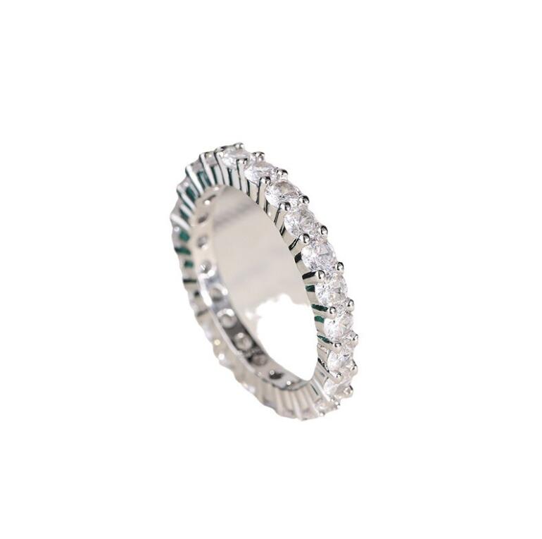 Sterg Sier Eternity Ring: Elegant CZ Wedding Band for Women 65ba