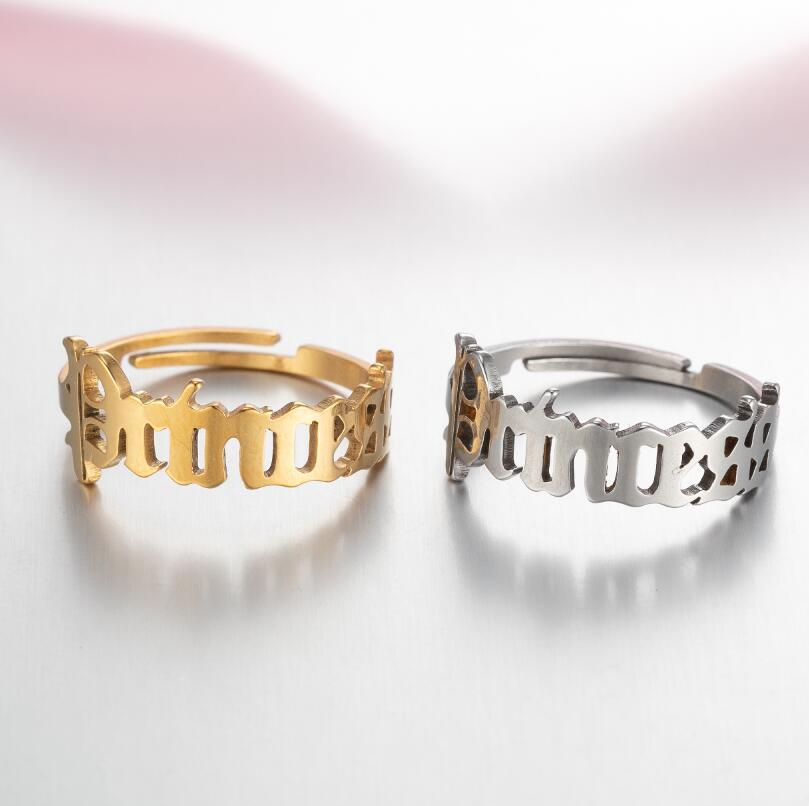 Zodiac Stainless Steel Ring for Men Women 18k Gold Silver Plated Adjustable Horoscope Open Rings Adjustable 12 Old English Finger Rings Luxury Jewelry