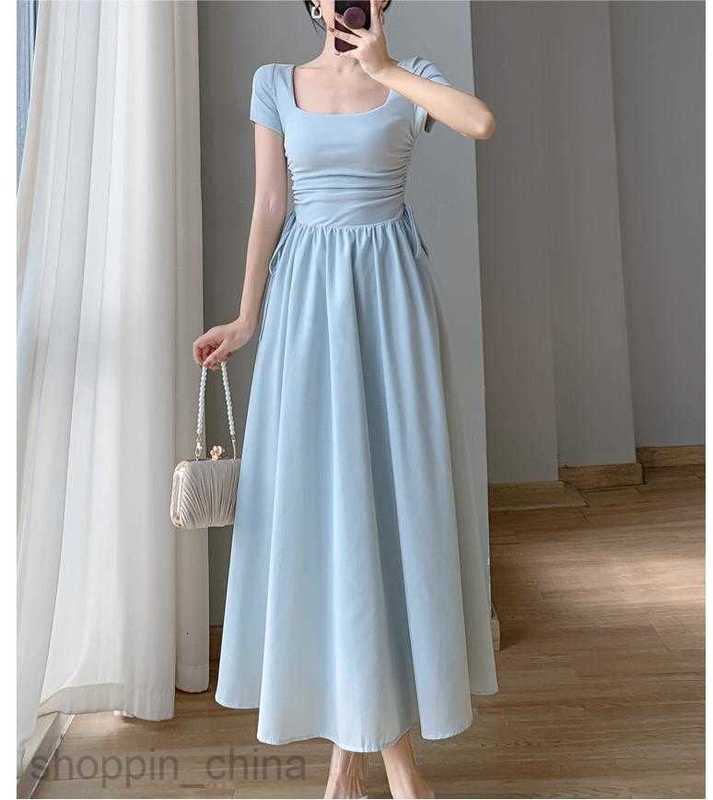 Basic Casual Dresses Women First Love Temperament Slim White Dress Women's Summer New Small Fresh Long Dress Fairy Super Immortal Forest Series