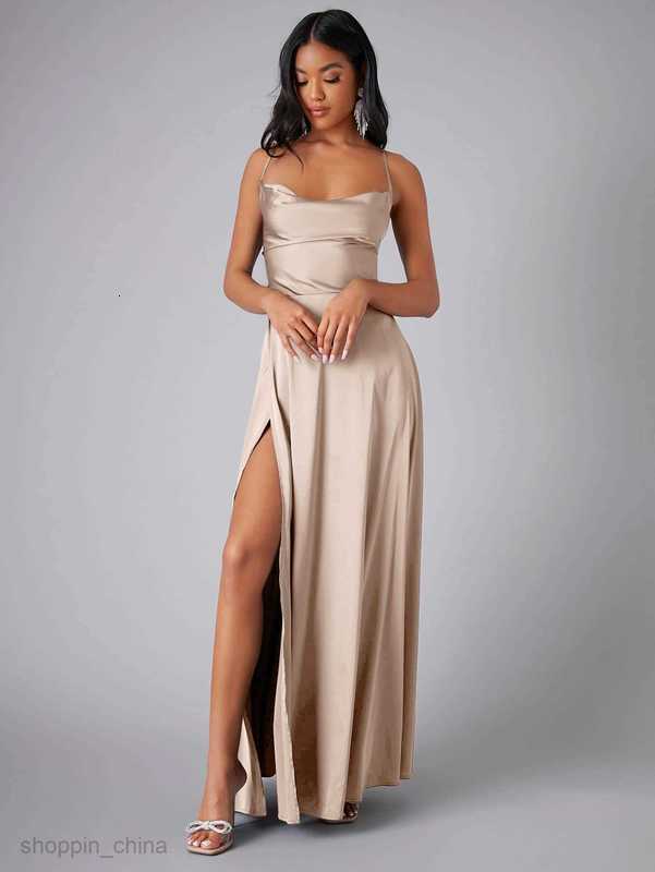 Casual Dresses for Woman New Women's Wear Sexy Slimming Slim Fit Open Back Suspended Waist Dress Long Dress