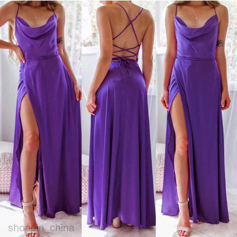 Casual Dresses for Woman New Women's Wear Sexy Slimming Slim Fit Open Back Suspended Waist Dress Long Dress