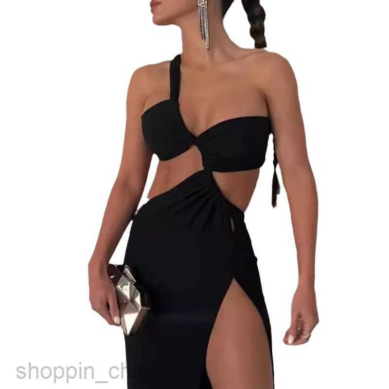 Basic Casual Dresses for Woman Trendy Women's Summer New Solid Color Sleeveless Split Style Irregular Dress