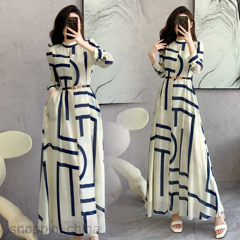 Basic Casual Dresses Women Women's Elegant and High end New Spring/Summer Super Long Style Temperament Long Dress