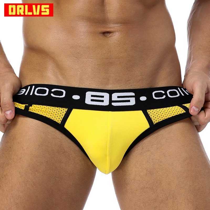 Briefs Panties Brand Men Underwear Mesh Qucik-Dry Sexy Men Briefs Breathable Mens Slip Cueca Male Panties Underpants Briefs 3 colors BS107 J240629