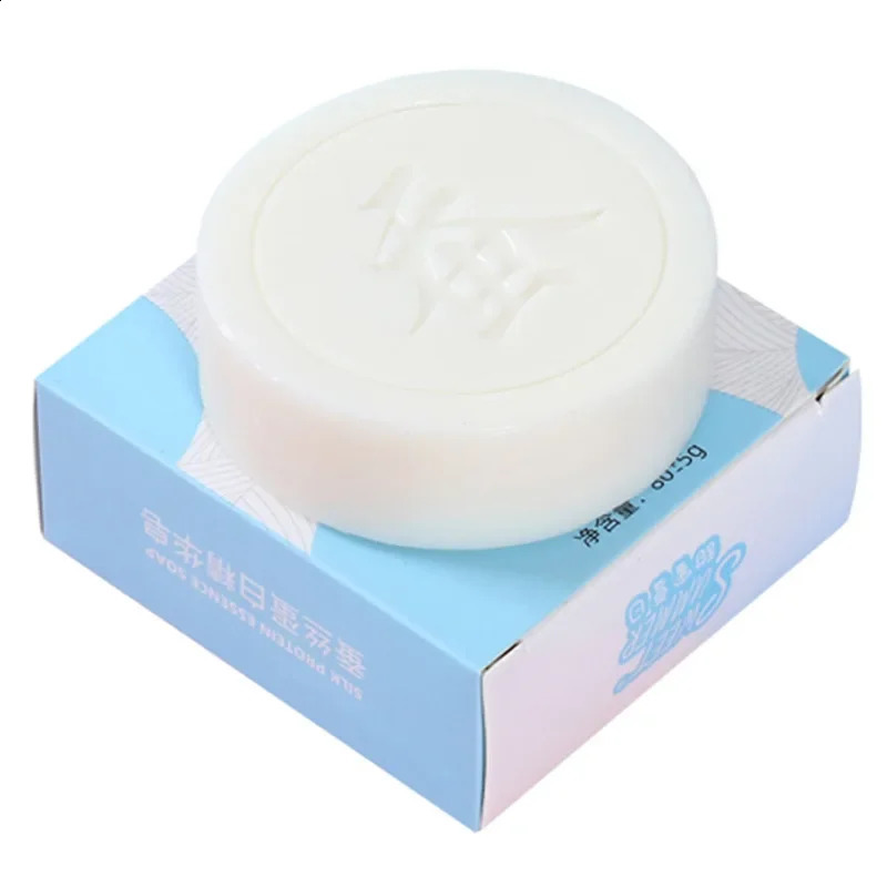 Goat Milk Silk Handmade Soap 80g Skin Care Cleansing Soap Shrink Face Cleaner Body Wash 240701