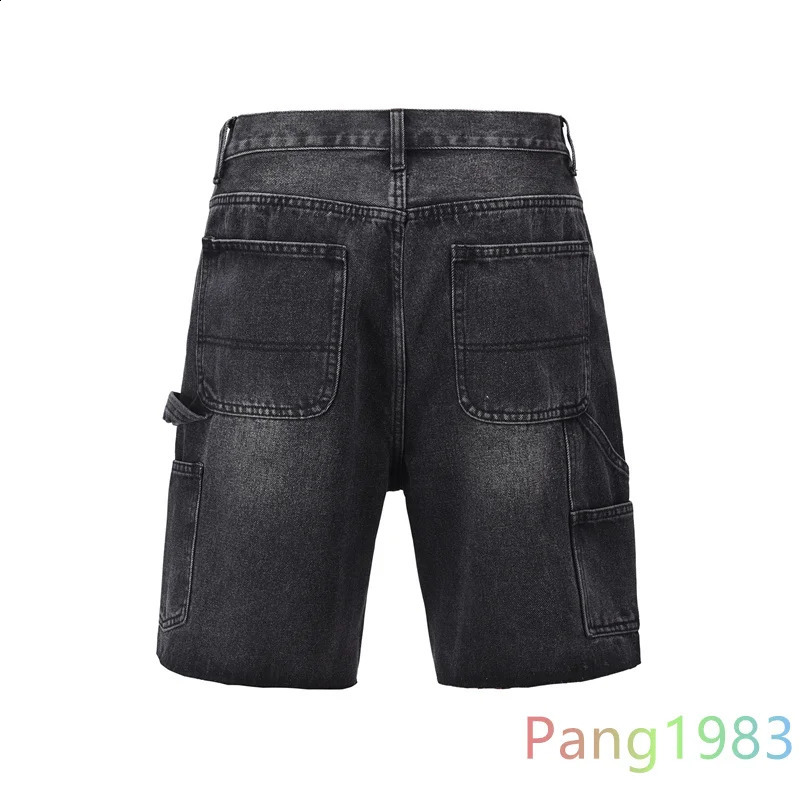 Summer Style Solid Color Denim Shorts Men Women Fashionable Versatile Shorts 240701