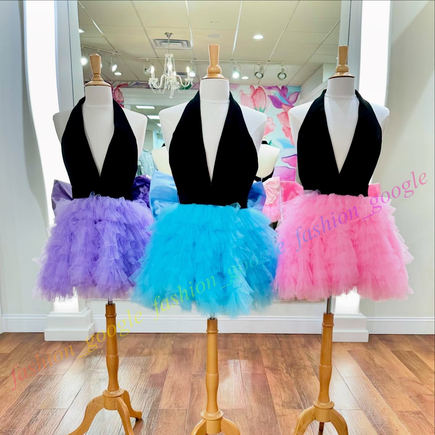 Velvet Halter Cocktail Party Dress Bow Fit-n-Flare Little Black Swan Lady Semi Formal Event Hoco Gala Graduation NYE Sweet 16 Dance Homecoming Holiday