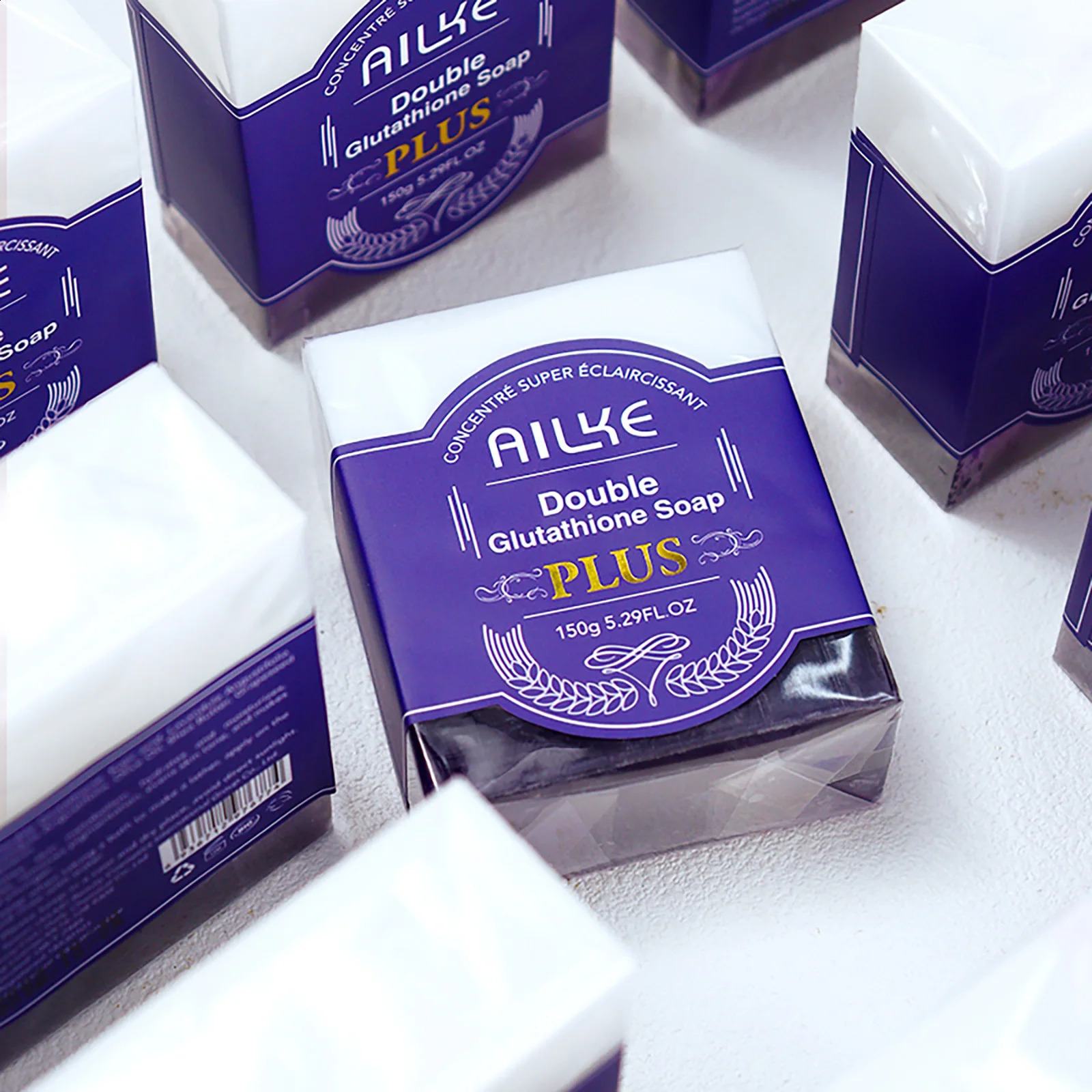 AILKE Soap Bar With Organic Glutathione Lavender For Face Body Reduce Spots Clean SkinSupport Customized 240701