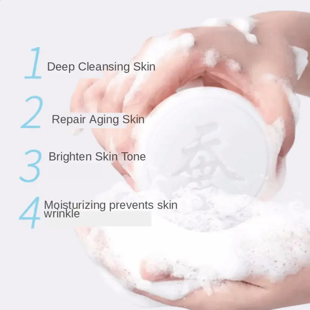 Goat Milk Silk Handmade Soap 80g Skin Care Cleansing Soap Shrink Face Cleaner Body Wash 240701