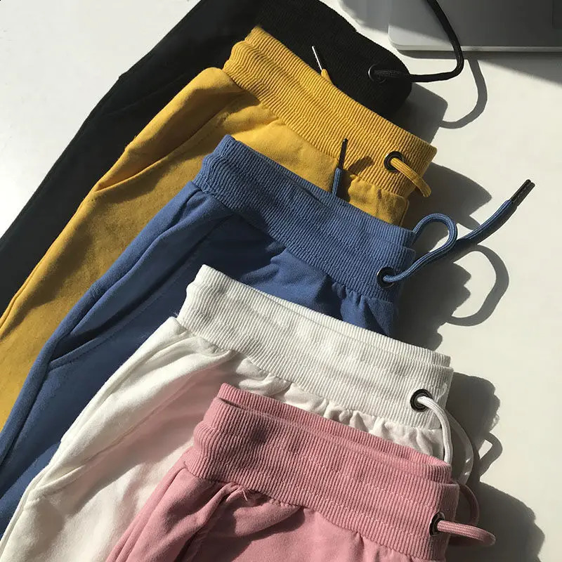 Mens casual cotton shorts with waistband summer board shorts jogger black pink gray American S-XL 240701
