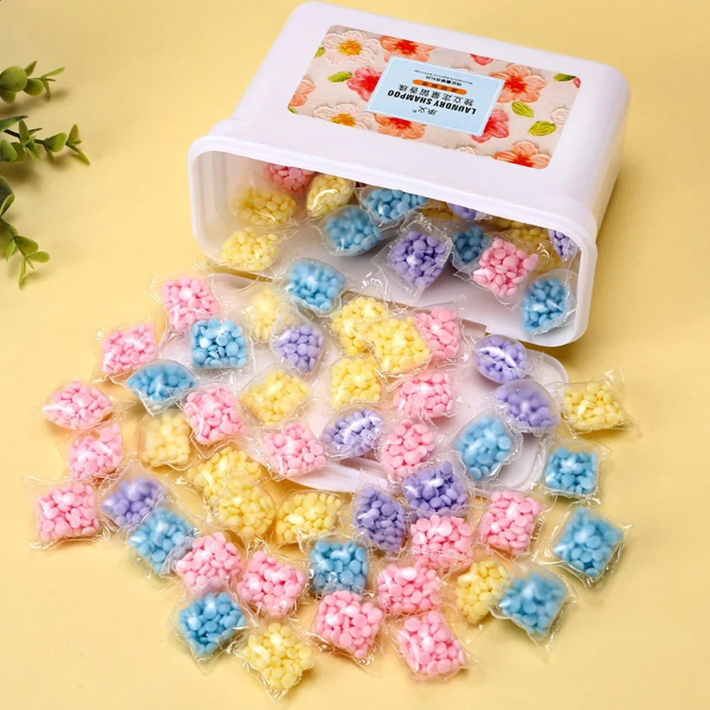 100Pcs Detergent Liquid Capsule Ball Anti Static Washing Clothes Fragrance Beads Lasting for Washing Machine 240701