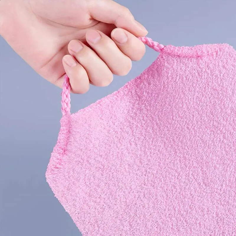 Stretchable Exfoliating Back Scrubber With Handles Neck Back Scrubber Bath Wash Towel Shower Washcloth Scrubber Strap 240701