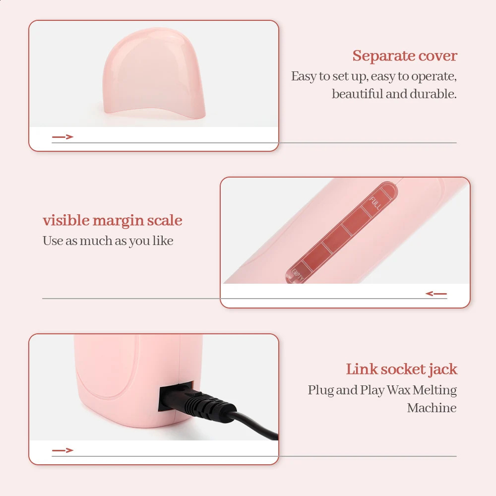 Roll on Wax Kit Body Hair Epilator Wax Hair Heating Handheld Cleaner Portable Machine 240701