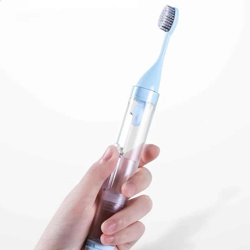 1PC Portable Folding Toothbrush Travel Toothbrush Set Creative Tooth Clean Tools Can Hold Toothpaste 240701