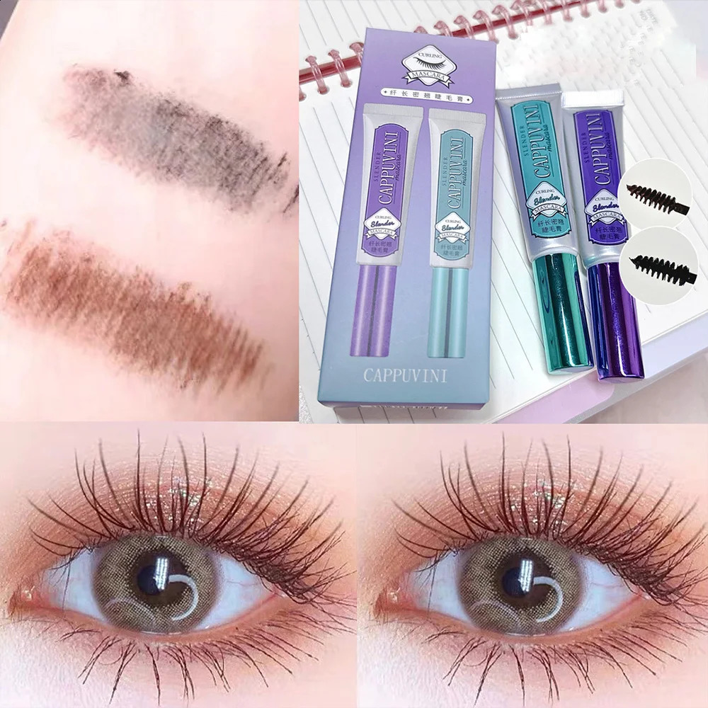 Cappuvini Mascara Natural Thick Curling Long-Lasting Quick-Drying And Anti-Scratch Eyelashe BLack And Brown Mascara Tube o240701