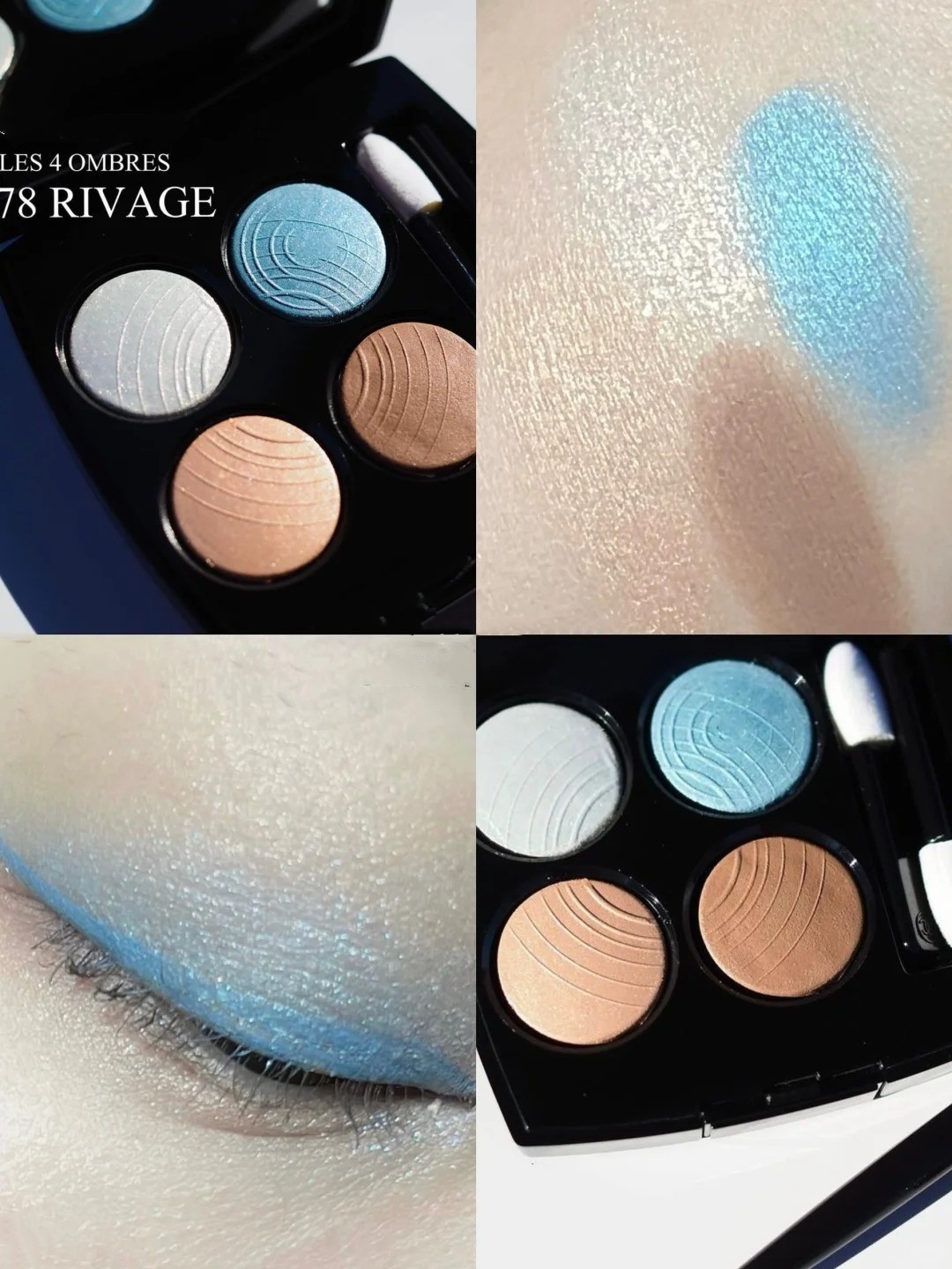 4 Colors 78# RIVAGE 88# CORAL TREASURE Long Lasting Makeup Eyeshadow Glitter Highlighter Eye Cosmetics Palette