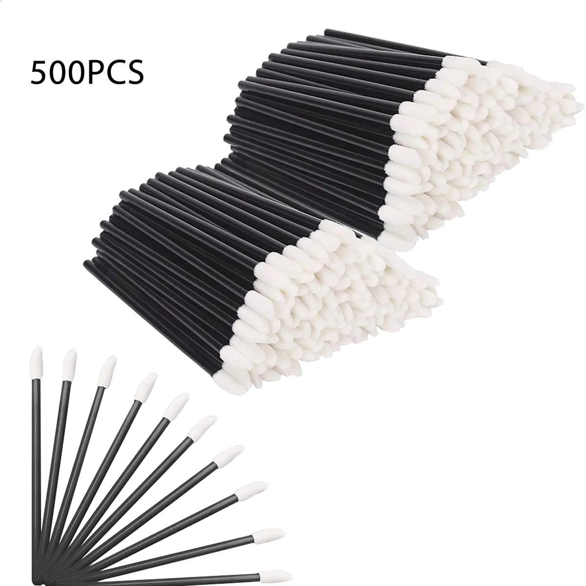 5001000PCS Disposable Hollow Bar Lip Brushes Lip Gloss Applicators for Mascara Eye Shadow Lipstick Makeup Tools Wholesale 240701