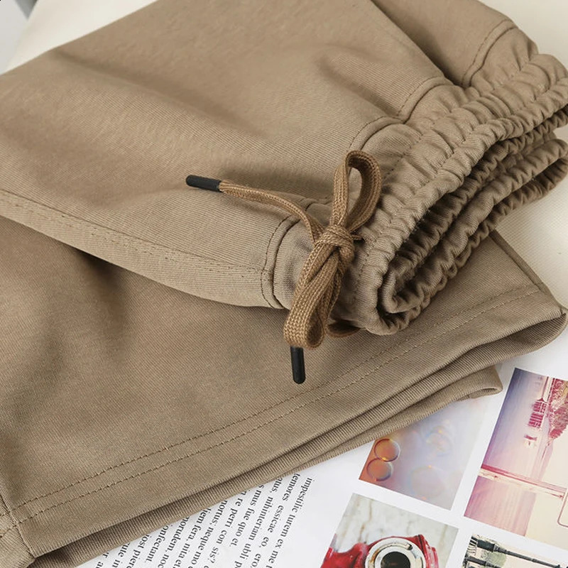 Mens casual cotton shorts with waistband summer board shorts jogger black pink gray American S-XL 240701