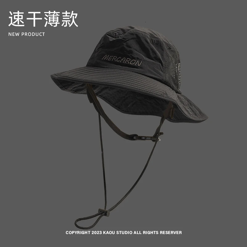 Men Women Professional Outdoor Summer Sun Hat Big Eaves Light Thin Quick Drying Climbing Hat Travel Sunscreen Bucket Hat 240626