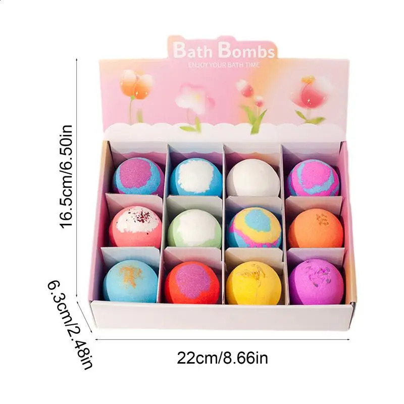 12pcs Bath Balls For Kids With Toys Inside Surprise Bubble Bath Fizzies Vegan Oil Spa Relaxing Children Gift 240701