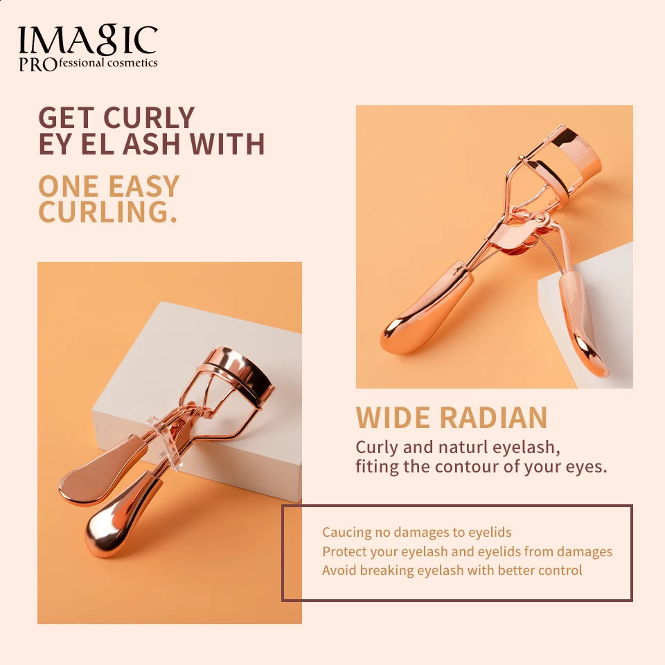 IMAGIC Professional Durable Curling And Shaping Portable Not Hurting Eyelashes Facial Beauty Eyelash Curler Eye Makeup Tool 240701