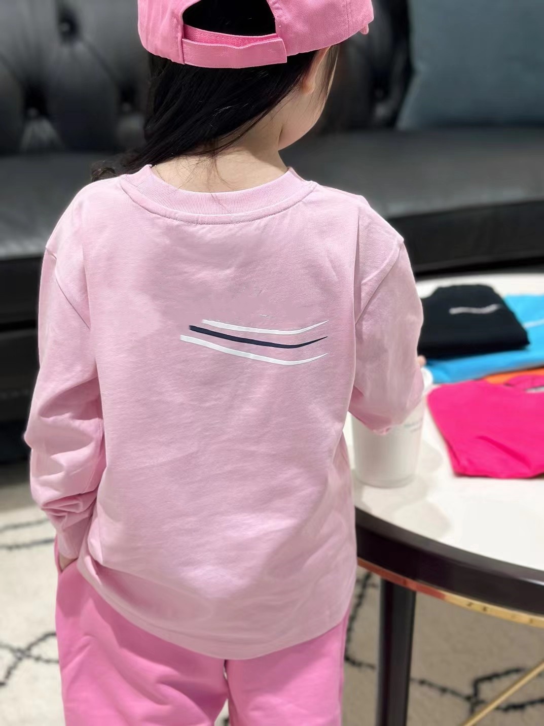 Pullover child pink Sweatshirts kid sweater baby clothe fasion Kids desinger clothes girl boy Long sleeve father brother daughter Warm comfortable WaY