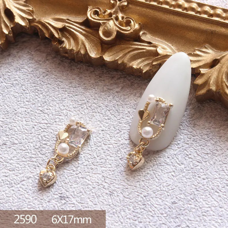 10pcslot 3D Sailor Moon Bow Wreath Alloy Nail Art Zircon Pearl Crystal Manicure Nails Accesorios Supplies Decorations Charms 240701