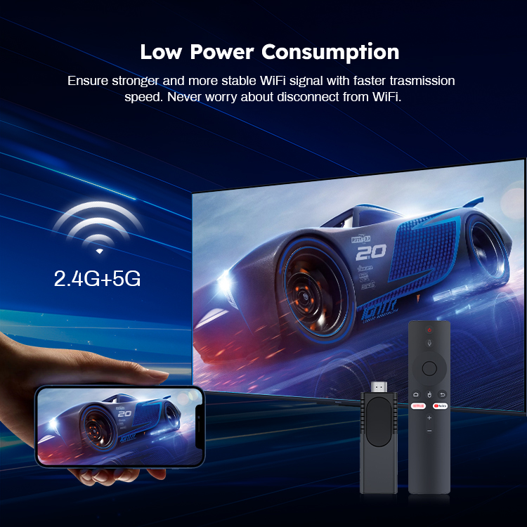 U8 Android TV Stick H313 2GB 8GB 2.4G 5G WiFi Bluetooth 5.0 Voice BT Remote Control Fire TV Stick 4K Androidtv System