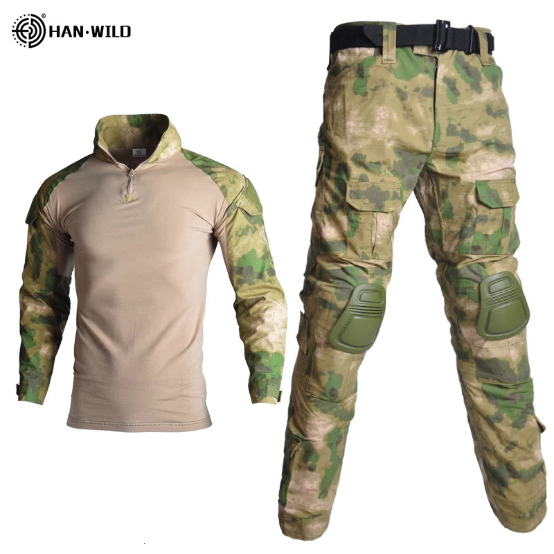Military Uniform Clothes Suit Tactical Combat Suits Camo Men Army Clothing ShirtCargo Pants Knee Pads 8XL 240620