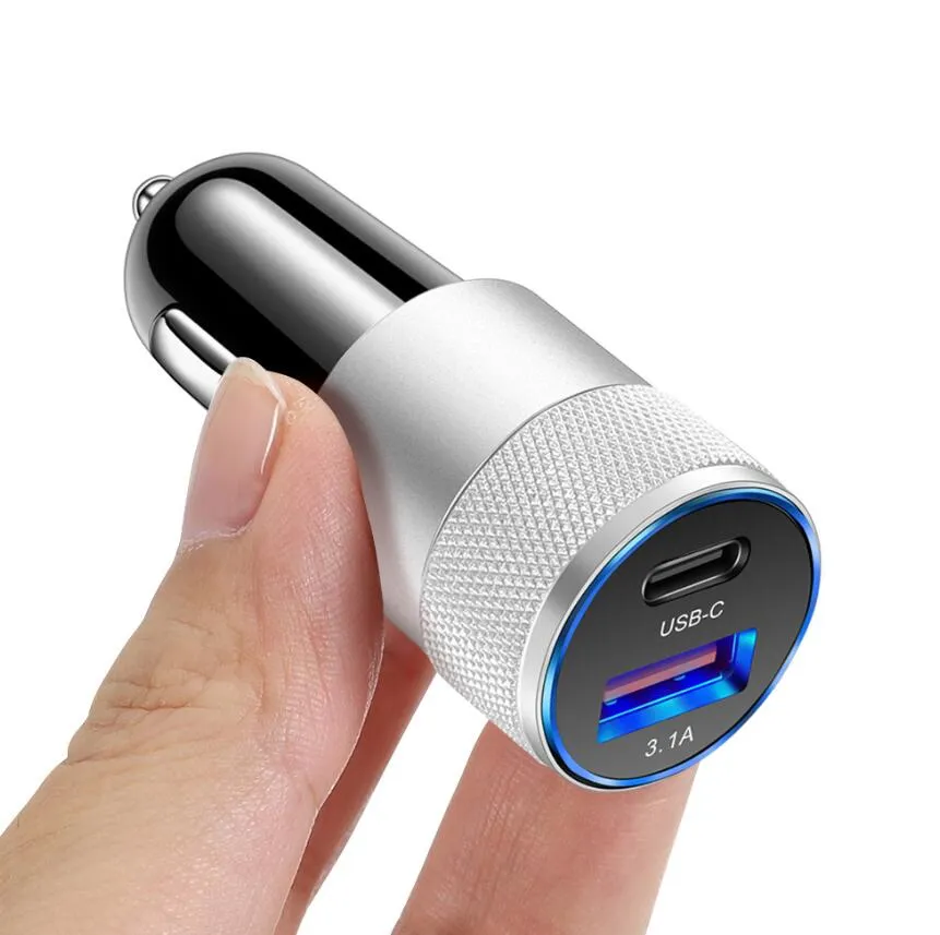 Portable PD+USB 15W Car Charger Battery Charger For 3.1A Car Mobile Phone Car Charger For IPhone 11 12 13 14 XR